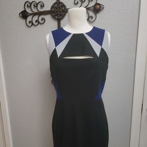 BCBG Maxazaria Karin' Cutout Colorblock Crepe Sh